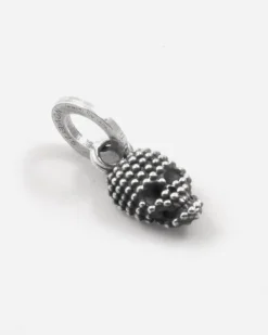 CIONDOLO MINI CHARM TESCHIO PUNTINATO IN ARGENTO