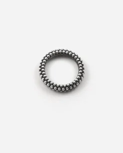 CIONDOLO PER CHARMS CERCHIO PUNTINATO IN ARGENTO