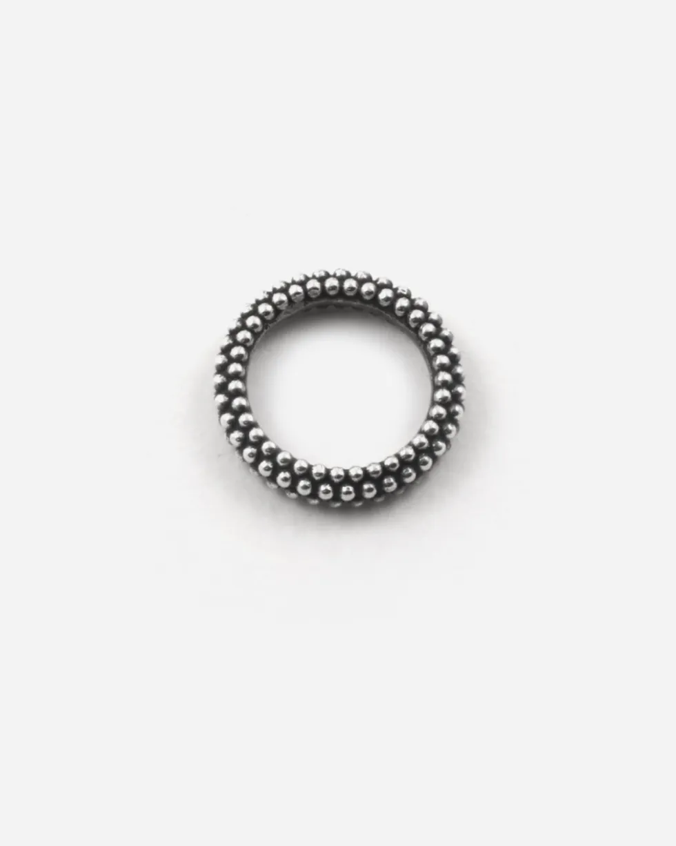 CIONDOLO PER CHARMS CERCHIO PUNTINATO IN ARGENTO
