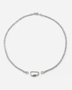 COLLANA BERGER 400 IN ARGENTO CON MOSCHETTONE