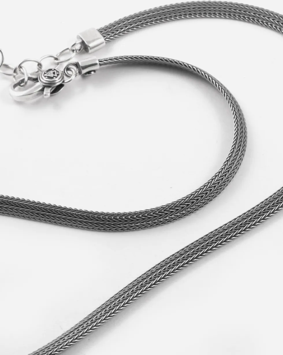 COLLANA CALZA PIATTA IN ARGENTO