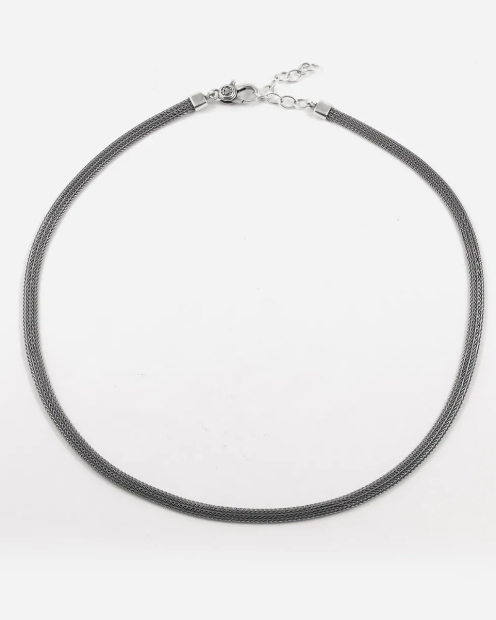 COLLANA CALZA PIATTA IN ARGENTO