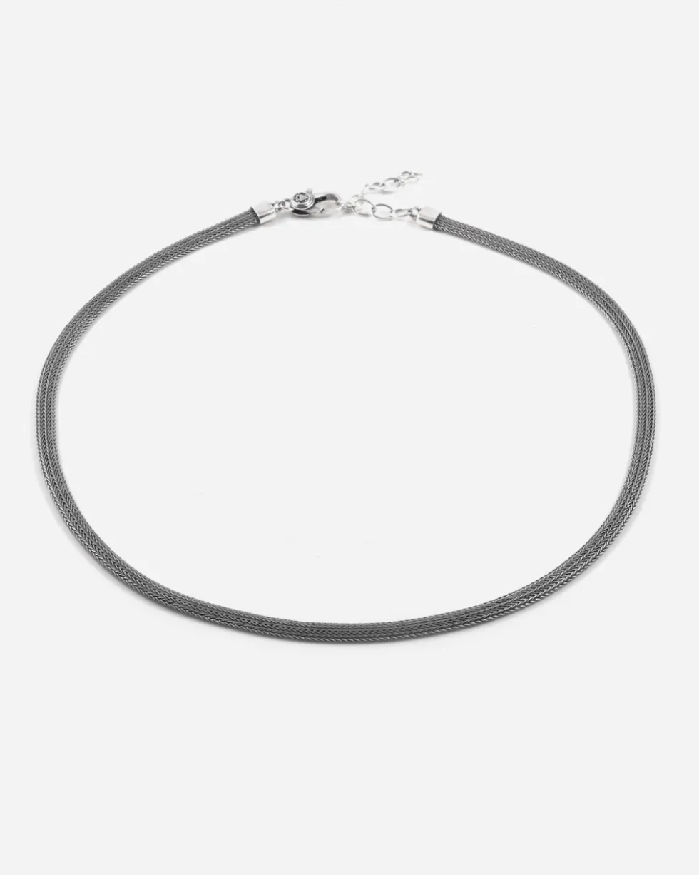 COLLANA CALZA PIATTA IN ARGENTO