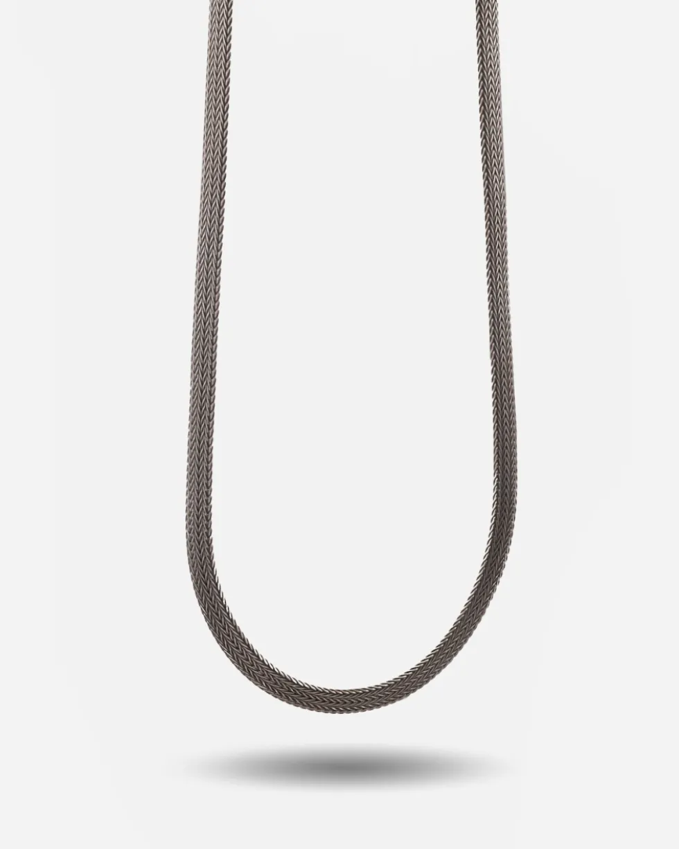 COLLANA CALZA PIATTA IN ARGENTO