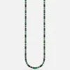 COLLANA CILINDRI MINI VERDI PLACCATA ORO