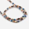 COLLANA CILINDRI MULTICOLOR PLACCATA ORO