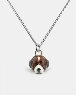 COLLANA CON CIONDOLO BEAGLE SMALTATO