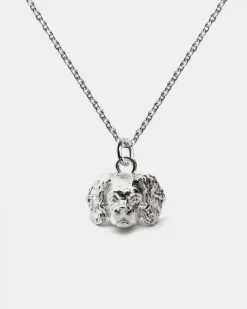 COLLANA CON CIONDOLO CAVALIER KING IN ARGENTO