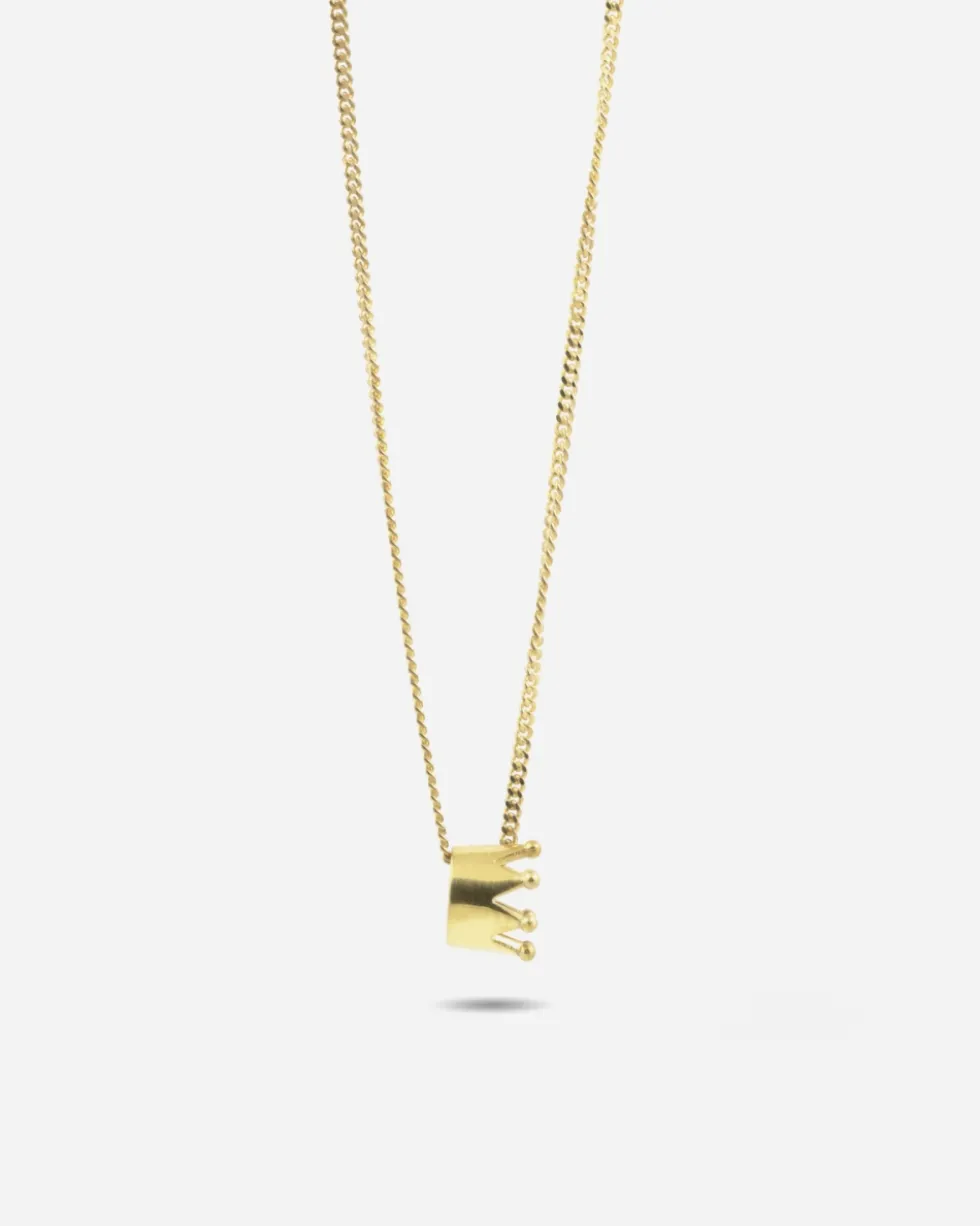 COLLANA CON CIONDOLO CORONA KEBHOUZE PLACCATA ORO