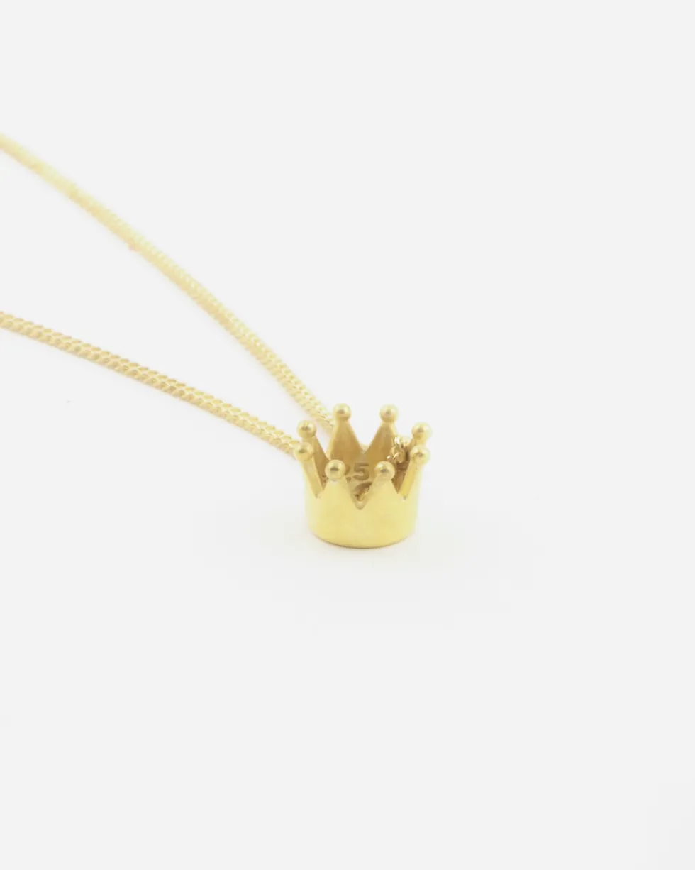 COLLANA CON CIONDOLO CORONA KEBHOUZE PLACCATA ORO