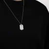 COLLANA CON CIONDOLO PIASTRA MILITARE PROPAGANDA W/ NOVE25 IN ARGENTO