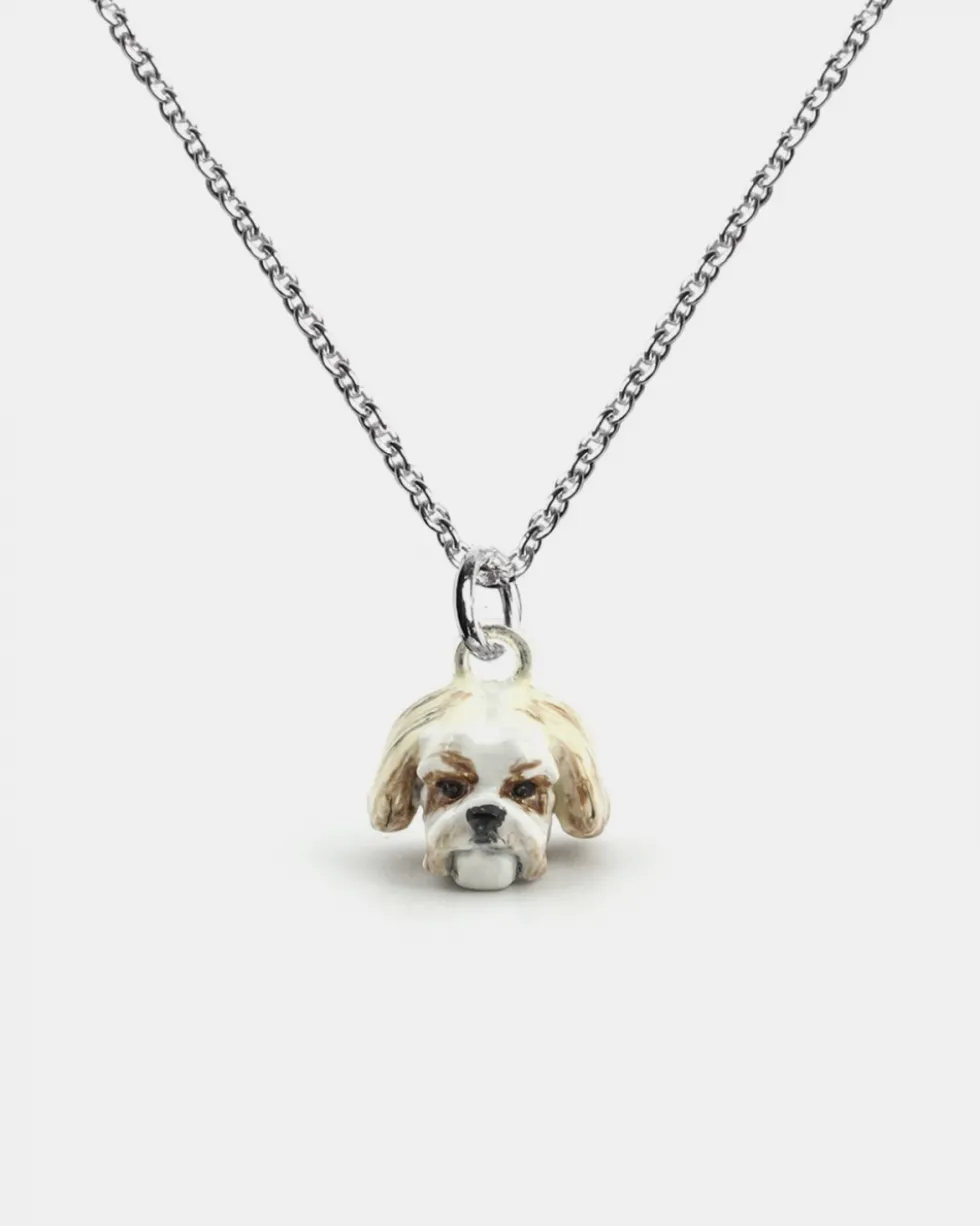 COLLANA CON CIONDOLO SHITHZU SMALTATO