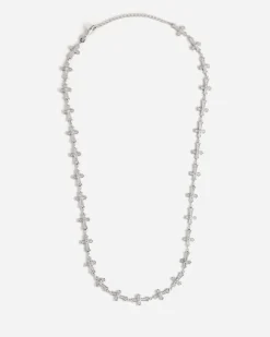 COLLANA CROCI GOTICHE IN ARGENTO CON BRILLANTI