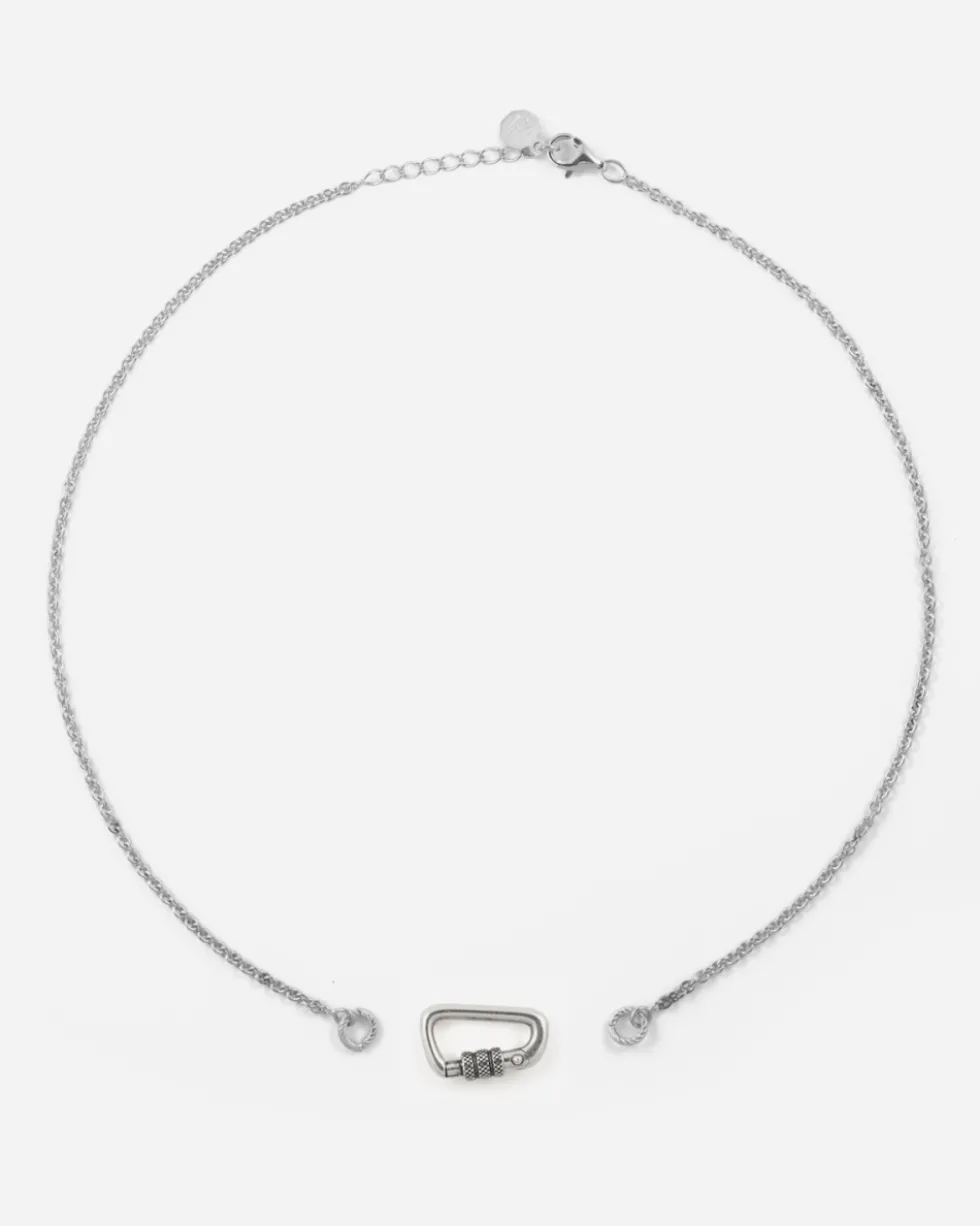 COLLANA FORZATINA 060 IN ARGENTO CON MOSCHETTONE
