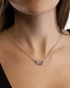 COLLANA FORZATINA 060 IN ARGENTO CON MOSCHETTONE