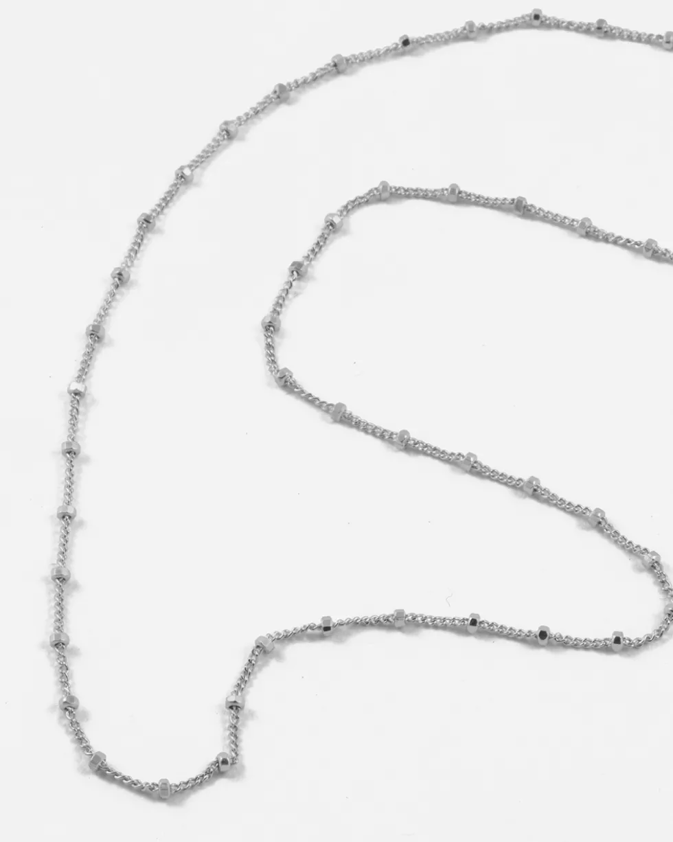 COLLANA GRUMETTINA CON CUBI IN ARGENTO