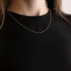 COLLANA GRUMETTINA CON CUBI PLACCATA ORO