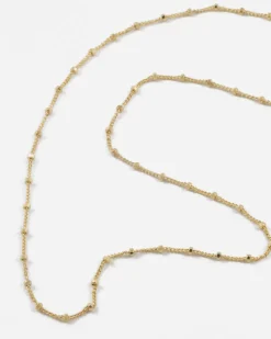 COLLANA GRUMETTINA CON CUBI PLACCATA ORO