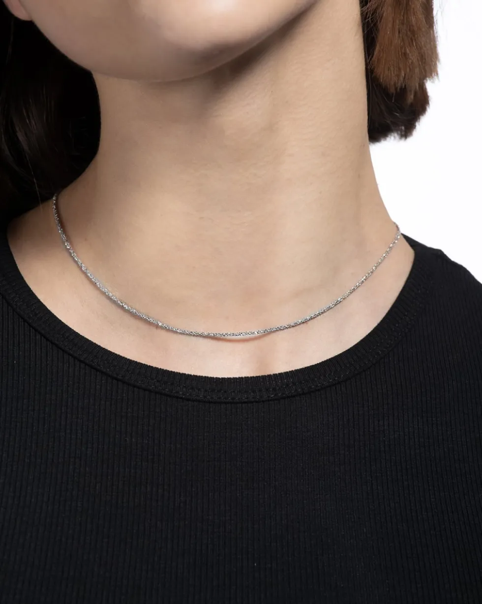 COLLANA LUCE IN ARGENTO RODIATA