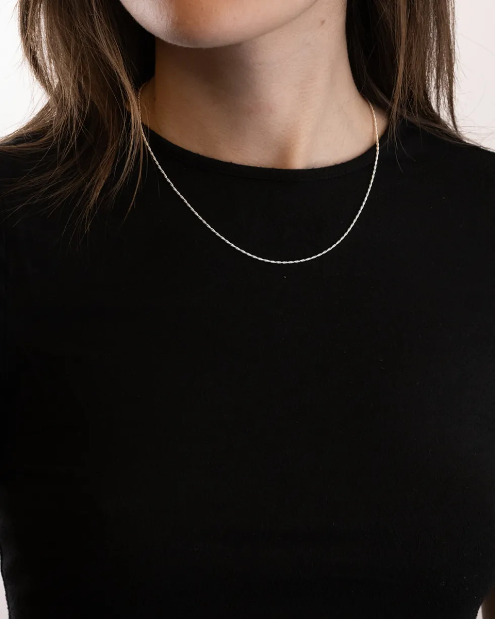 COLLANA MINI CORDA IN ARGENTO