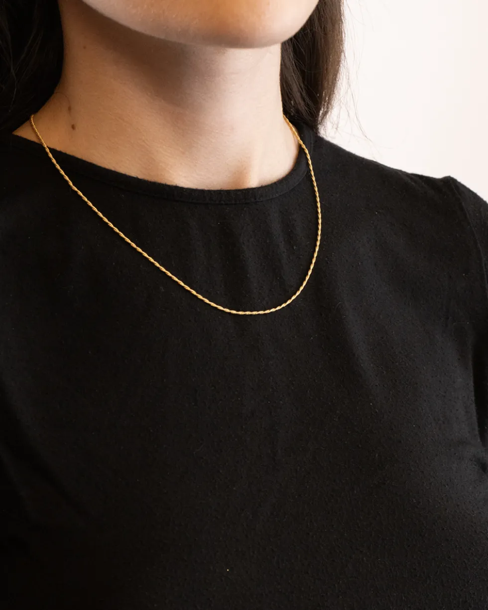 COLLANA MINI CORDA PLACCATA ORO