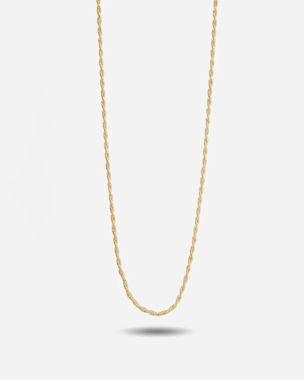 COLLANA MINI CORDA PLACCATA ORO
