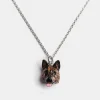 COLLANA PENDENTE PASTORE TEDESCO / SMALTO