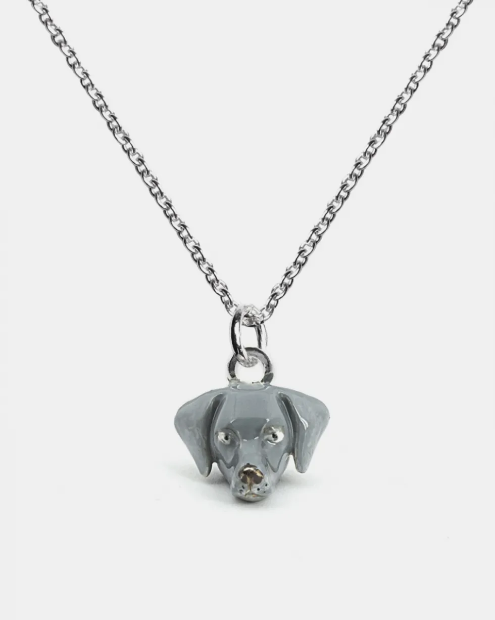COLLANA PENDENTE WEIMARANER / SMALTO