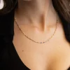 COLLANA SMALTO MULTICOLOR GRANDE PLACCATA ORO