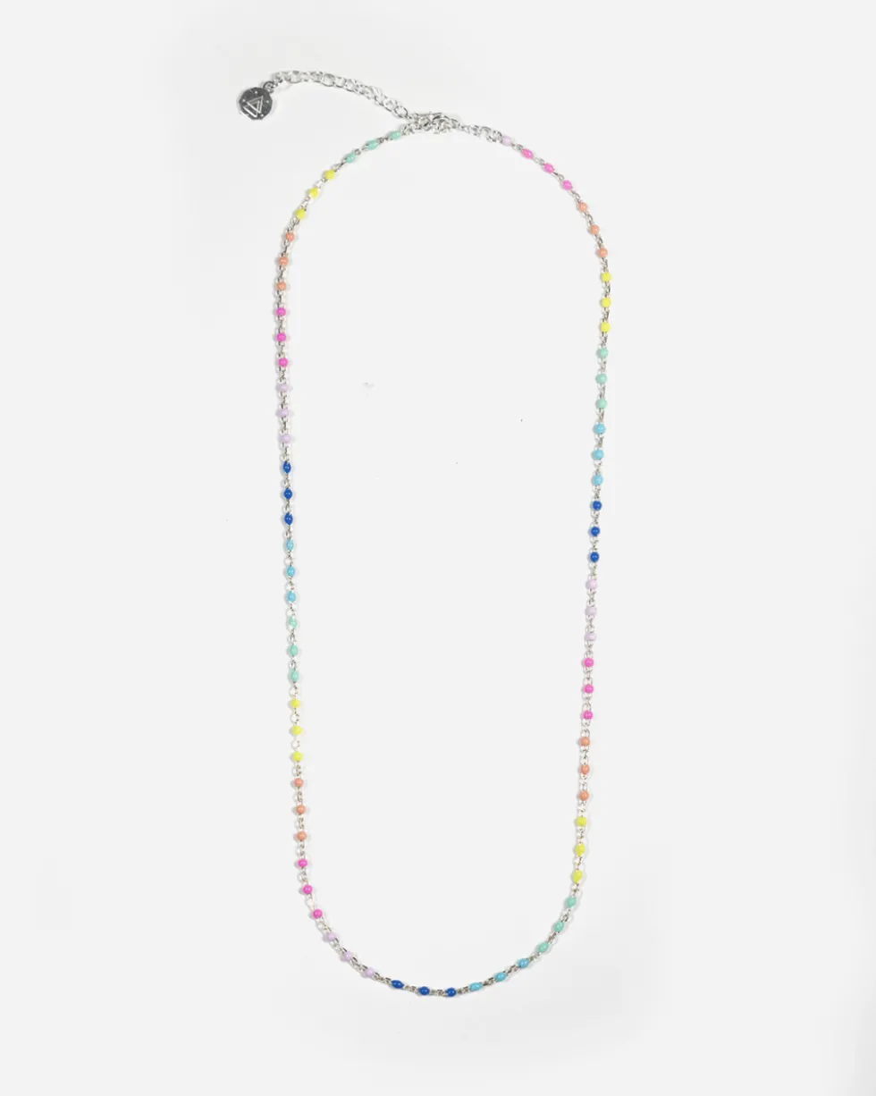 COLLANA SMALTO MULTICOLOR IN ARGENTO