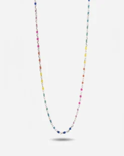 COLLANA SMALTO MULTICOLOR IN ARGENTO