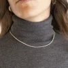 COLLANA TENNIS IN ARGENTO CON BRILLANTI BIANCHI