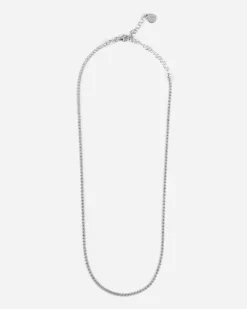 COLLANA TENNIS IN ARGENTO CON BRILLANTI BIANCHI