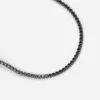COLLANA TENNIS IN ARGENTO CON BRILLANTI NERI