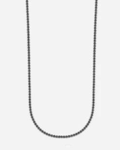 COLLANA TENNIS IN ARGENTO CON BRILLANTI NERI