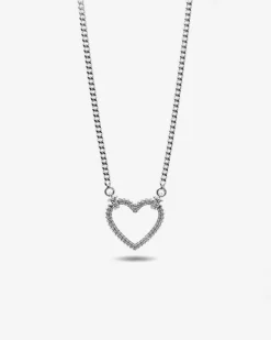 COLLANA TIGHT LOVE IN ARGENTO CON CUORE CON BRILLANTI