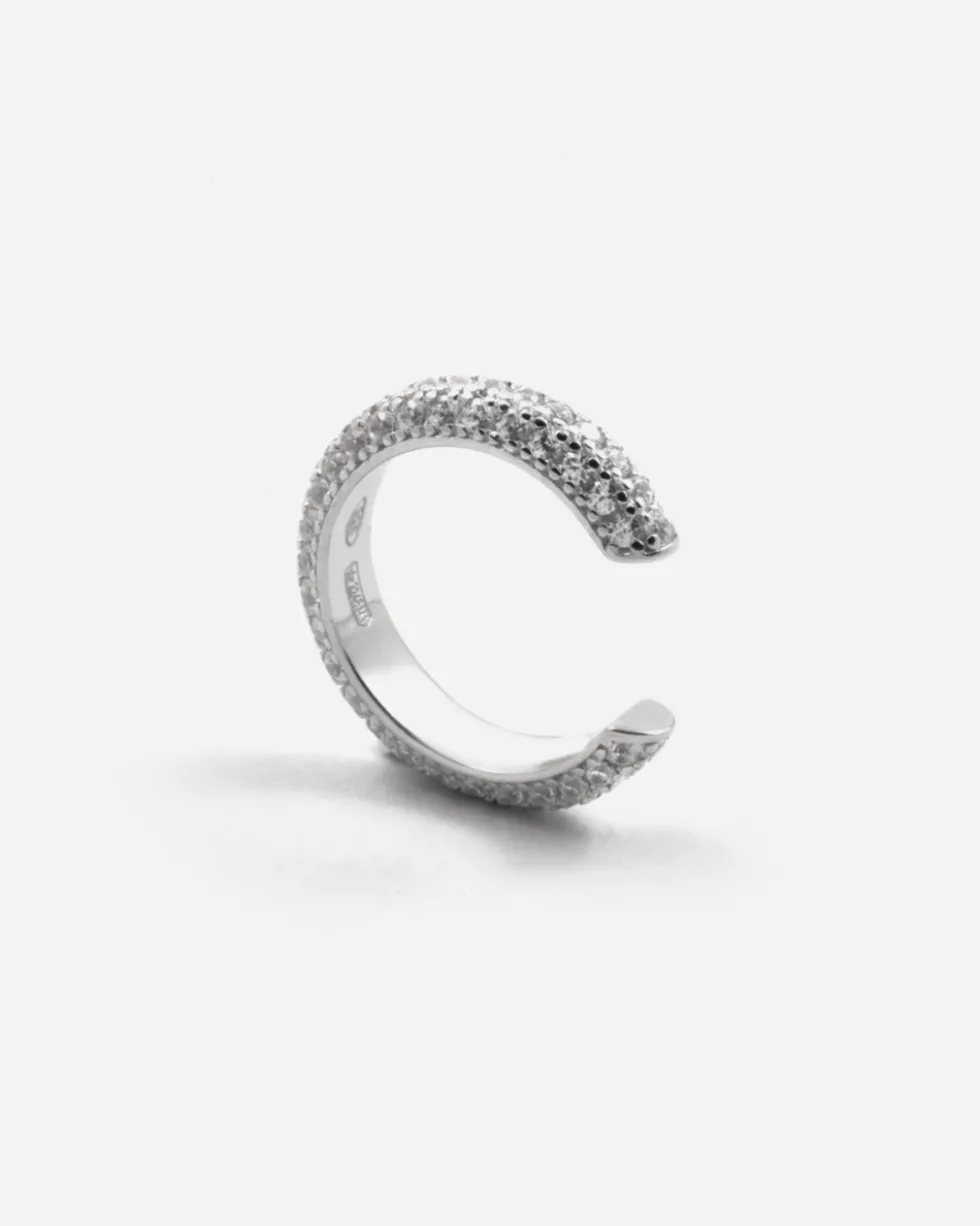 EAR CUFF IN ARGENTO CON BRILLANTI