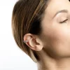 EAR CUFF ORECCHINO SENZA BUCO PALLINE TRE GIRI IN ARGENTO