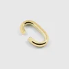 EAR CUFF OVALE FILO 4 MM PLACCATO ORO