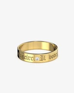 FEDE NUZIALE PIATTA CON DIAMANTE H4,5