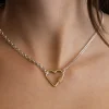 MINI MOSCHETTONE CUORE IN BRONZO PLACCATO ORO