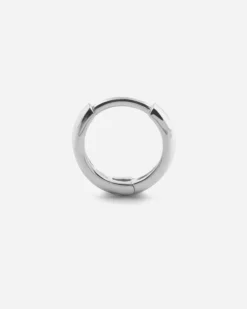 ORECCHINO A CERCHIO DIAM 8 MM CON SCATTINO IN ARGENTO