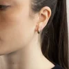 ORECCHINO A CERCHIO DIAM 11 MM CON SCATTINO PLACCATO ORO