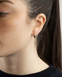 ORECCHINO A CERCHIO DIAM 11 MM CON SCATTINO PLACCATO ORO