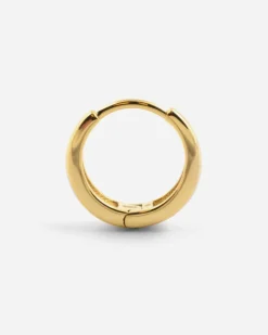 ORECCHINO A CERCHIO DIAM 11 MM CON SCATTINO PLACCATO ORO