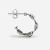 ORECCHINO A CERCHIO FILO SPINATO MINI IN ARGENTO