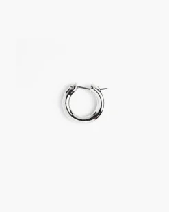 ORECCHINO A CERCHIO FILO TONDO 4 - 12MM IN ARGENTO RODIATO