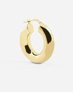 ORECCHINO A CERCHIO FILO TONDO 7 MM PLACCATO ORO