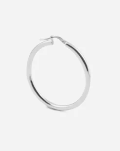 ORECCHINO A CERCHIO GRANDE LISCIO FILO 2,5 MM DIAM 30 MM IN ARGENTO