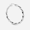 ORECCHINO A CERCHIO GRANDE TORCHON FILO 4,5 DIAM 41 MM IN ARGENTO